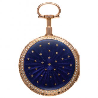 French gold and enamel Louis XV pocket watch Circa 1775
