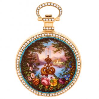 Swiss gold duplex made for the Chinese market Circa 1860