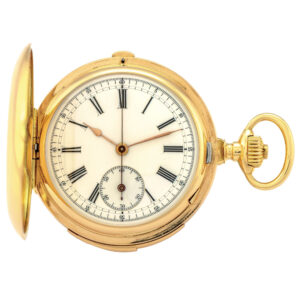 French 18K gold minute repeating chronograph Circa 1890