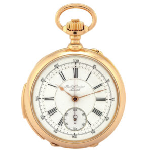 Swiss gold repeating pocket watch with chronograph Circa 1880