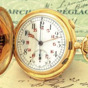 Large French gold minute repeating chronograph Circa 1910