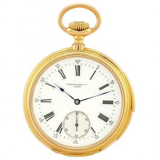 Rare Swiss gold quarter repeating keyless pocket watch Circa 1887