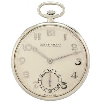 Swiss 18 carat white gold keyless dress watch Circa 1926