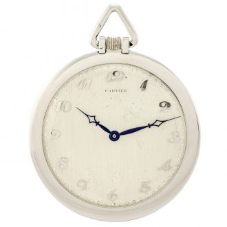 French platinum open faced keyless dress watch Circa 1925