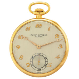 Swiss 18 carat gold open faced lever dress watch Circa 1945