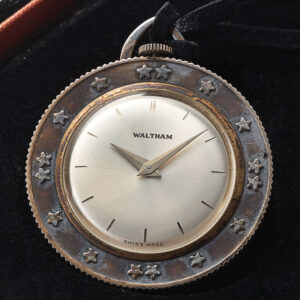 Swiss silver Helvetia open faced coin pendant watch Circa 1980