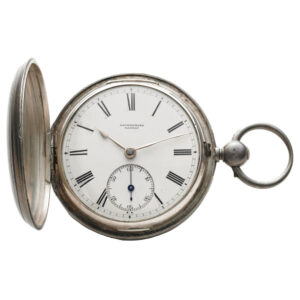 English silver hunting cased lever pocket watch Circa 1870