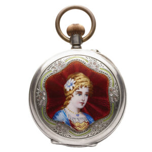 Swiss silver portrait watch for the Chinese market Circa 1890