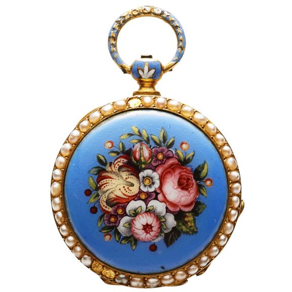 Swiss gold miniature watch for the Chinese market Circa 1800