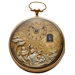 Swiss gold repeating musical automaton pocket watch Circa 1825
