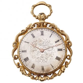 Rare Swiss gold dragon decorated pendant watch Circa 1840