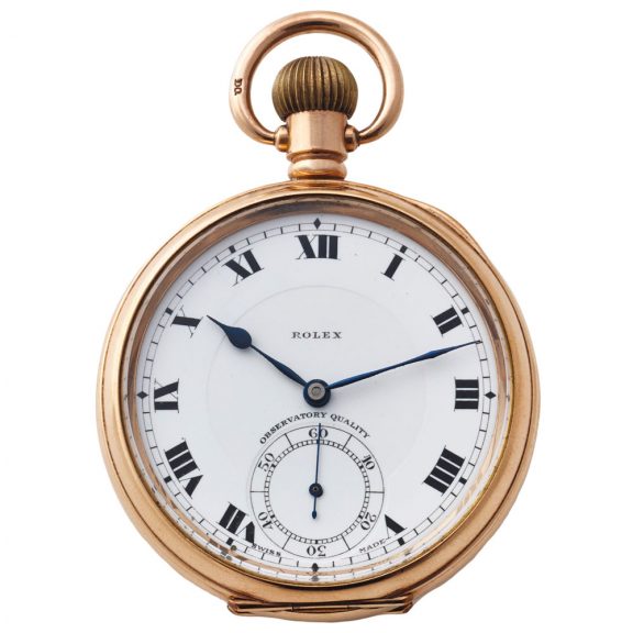 Fine Swiss yellow gold chronometer deck watch Circa 1940