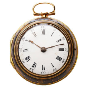 English gold, studs and tortoiseshell covered pocket watch Circa 1771