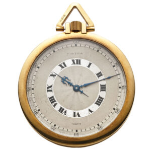 French gold dress watch with enamel monogram Circa 1920