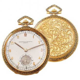 Extremely rare Swiss gold and enamel dress watch Circa 1922