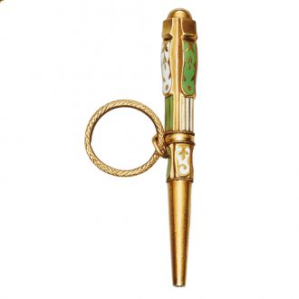 French gold and gem set granulation decorated verge Circa 1820