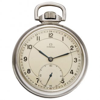 Rare Swiss stainless steel lever pocket watch Circa 1950