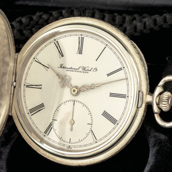 Swiss new old stock silver hunting cased lever Circa 1985