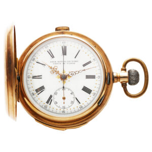 Swiss 14 carat gold quarter repeating chronograph Circa 1890