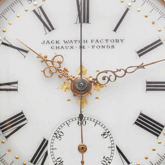 Swiss 14 carat gold quarter repeating chronograph Circa 1890 Swiss 14 carat gold quarter repeating chronograph Circa 1890