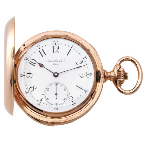 Excellent Swiss gold minute repeating lever pocket watch Circa 1890
