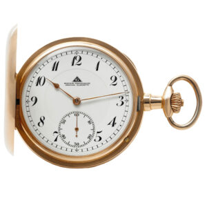 German pink gold hunting cased lever pocket watch Circa 1930