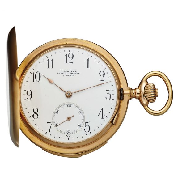 Swiss gold minute repeating lever pocket watch Circa 1910