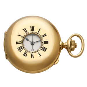 Swiss gold half hunting keyless pocket watch Circa 1904