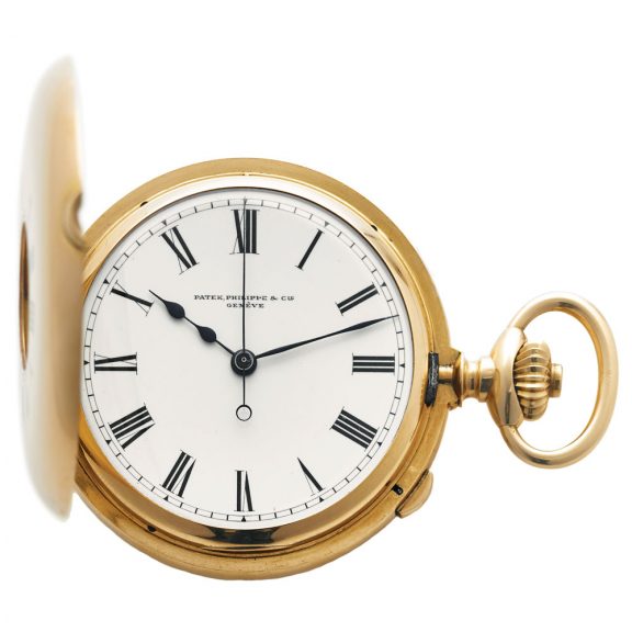 Swiss gold half hunting keyless pocket watch Circa 1904 Swiss gold half hunting keyless pocket watch Circa 1904