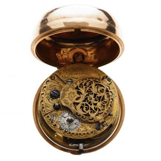 English gold, studs and tortoiseshell covered pocket watch Circa 1771 English gold, studs and tortoiseshell covered pocket watch Circa 1771