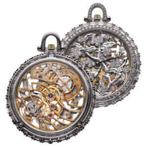 Highly impressive Swiss platinum skeletonized dress watch Circa 1991
