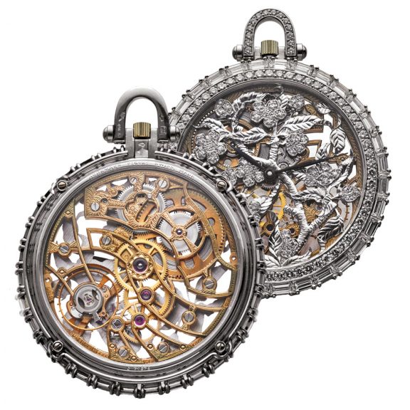 Highly impressive Swiss platinum skeletonized dress watch Circa 1991