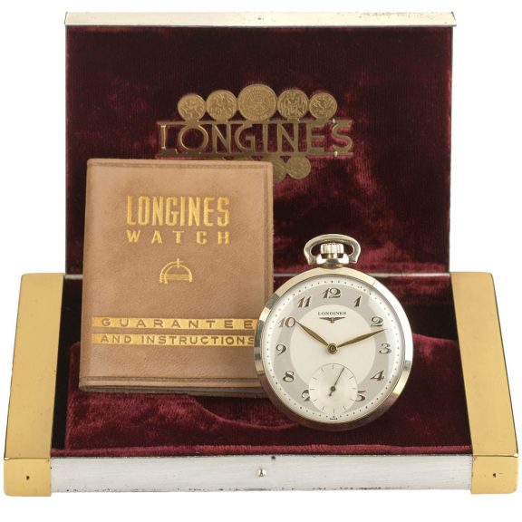 Swiss 14K yellow gold keyless pocket watch Circa 1954 Swiss 14K yellow gold keyless pocket watch Circa 1954