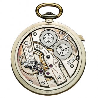Unique Swiss 18K gold Art Deco keyless dress watch Circa 1930