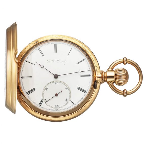Danish/Swiss pink gold keyless lever pocket watch Circa 1890