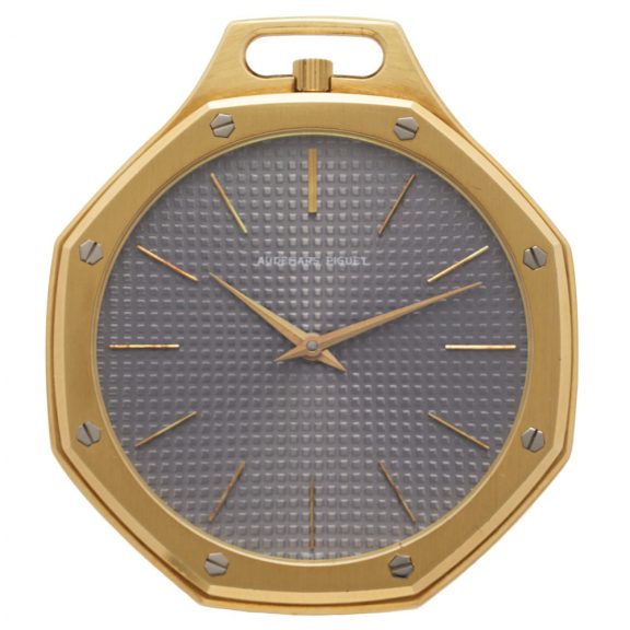 Swiss gold octagonal Royal Oak pocket watch Circa 1981