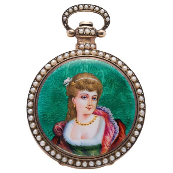 Swiss silver portrait watch for the Chinese market Circa 1890