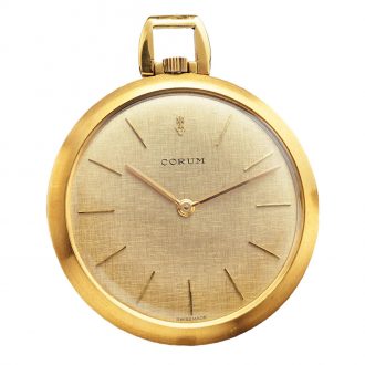Swiss 18 carat yellow gold open faced dress watch Circa 1970