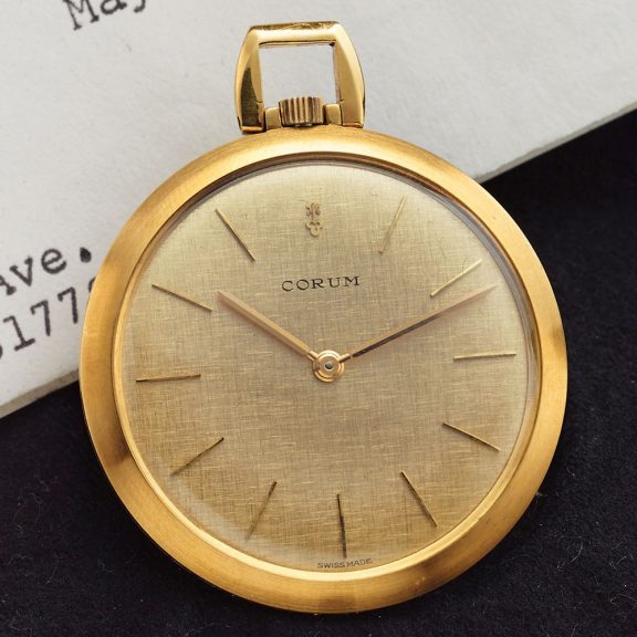 Swiss 18 carat yellow gold open faced dress watch Circa 1970 Swiss 18 carat yellow gold open faced dress watch Circa 1970