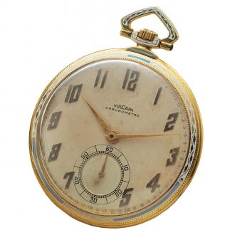 Swiss gold and enamel lever chronometer dress watch Circa 1925