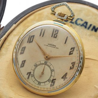 Swiss gold and enamel lever chronometer dress watch Circa 1925