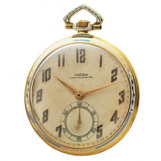 Swiss gold and enamel lever chronometer dress watch Circa 1925