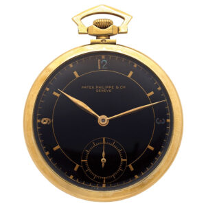 Swiss 18 carat yellow gold open faced pocket watch Circa 1926
