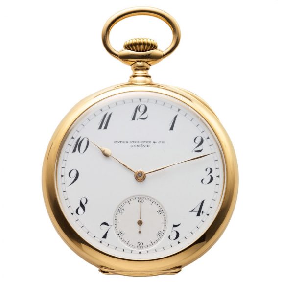 Swiss 18 carat yellow gold keyless pocket watch Circa 1910