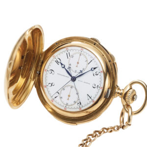 Splendid Swiss gold repeating split second chronograph Circa 1901