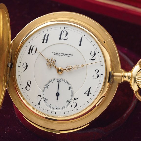 Swiss gold repeating hunting cased pocket watch Circa 1900