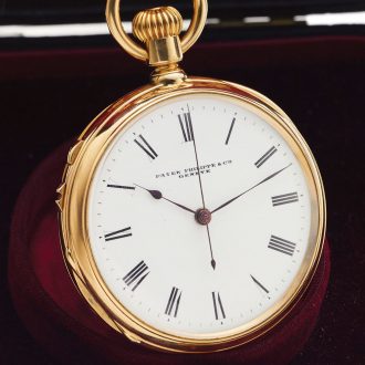 Swiss gold pocket watch with dead centre seconds Circa 1904