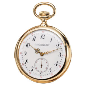 Swiss 18K gold minute repeating keyless pocket watch Circa 1910