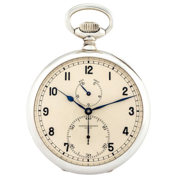 Swiss silver lever deck chronometer with power reserve Circa 1940 Swiss silver lever deck chronometer with power reserve Circa 1940