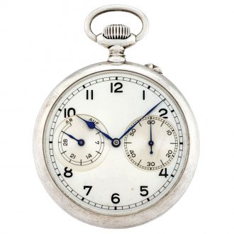 Fine German nickel deck watch with power reserve Circa 1942